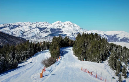 Piste de ski enneigée d'Ax-Les-Thermes